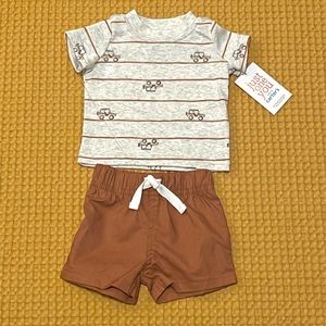 Newborn  jeep tshirt and shorts set